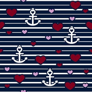 Set Sail - Large Scale Anchors and Hearts