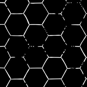 Hex Honeycomb Large - Black