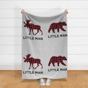 54" Minky - Little Man - Large Moose & Bear  C18BS