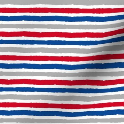 multi stripes - red, blue, grey