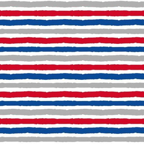 multi stripes - red, blue, grey