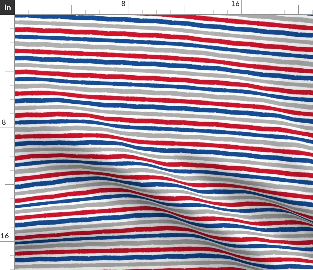 multi stripes - red, blue, grey