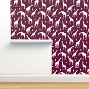 Giraffes on Tyrian Purple // Large