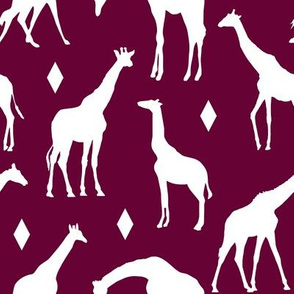 Giraffes on Tyrian Purple // Large