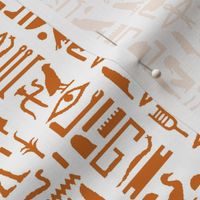 Orange Egyptian Hieroglyphics // Small