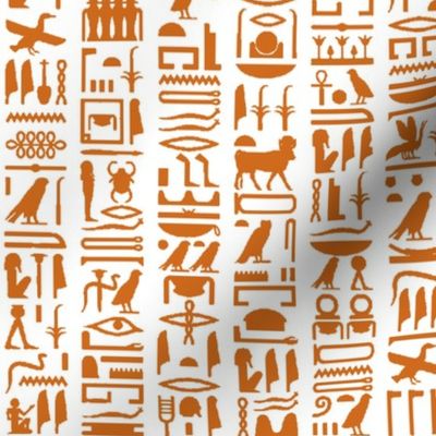 Orange Egyptian Hieroglyphics // Small