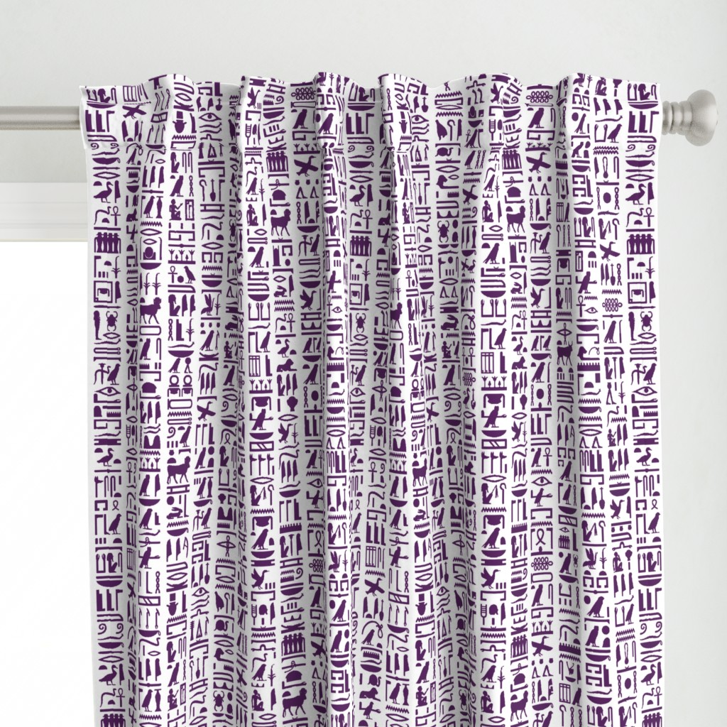 Purple Egyptian Hieroglyphics // Large