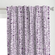 Purple Egyptian Hieroglyphics // Large