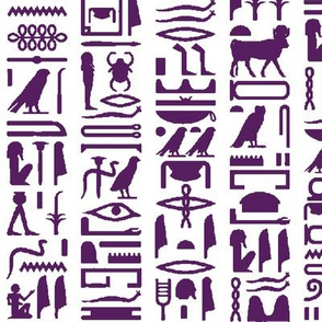 Purple Egyptian Hieroglyphics // Large