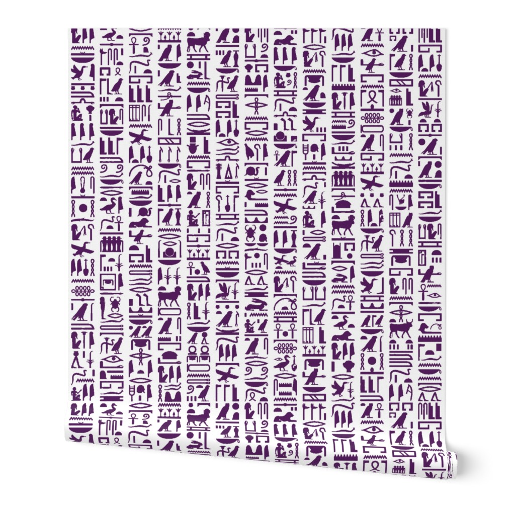 Purple Egyptian Hieroglyphics // Small