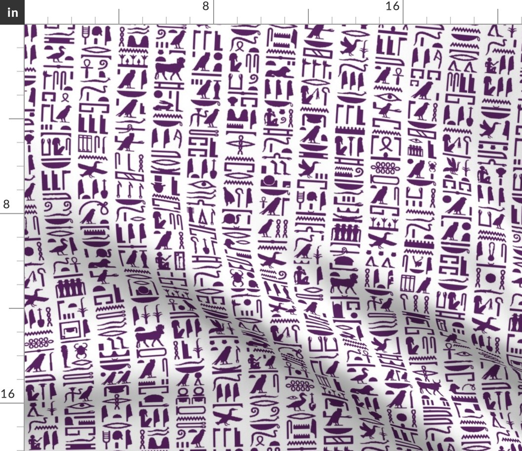 Purple Egyptian Hieroglyphics // Small