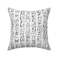 Grey Egyptian Hieroglyphics // Large