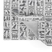 Grey Egyptian Hieroglyphics // Small