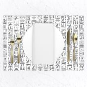 Grey Egyptian Hieroglyphics // Small