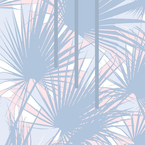 Tropical Art Deco 2.1 Pastel Blue & Pink