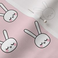 sleepy eyes bunny rabbit small pink