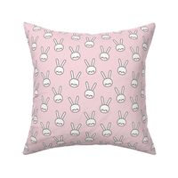 sleepy eyes bunny rabbit small pink