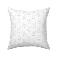 sleepy eyes bunny rabbit grey small