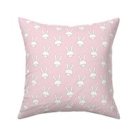 sleepy eyes bunny rabbit grey small pink