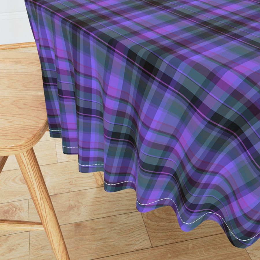 Purple Black Green Plaid