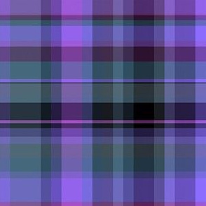 Purple Black Green Plaid