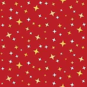 Magical Stars on Red