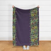 42"  PROVENCE OLIVE DOUBLE BORDER STRIPED red violet flwrht