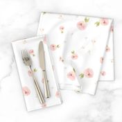 Bluch Pink Falling Flowers - Blush and Blue Floral Collection