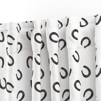 vintage horseshoes on white