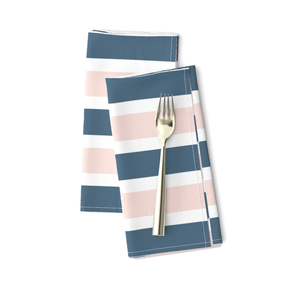 Blush and Blue Stripe  - Blush and Blue Floral Collection