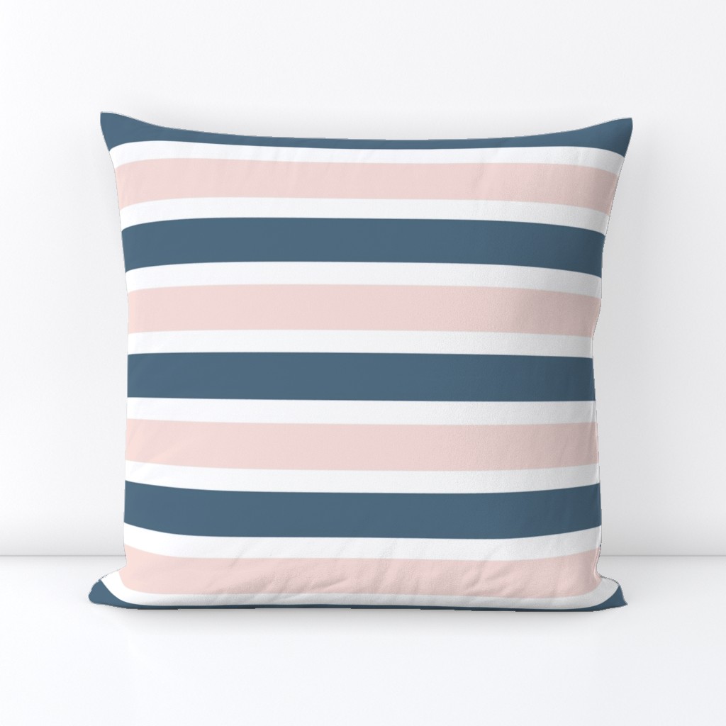 Blush and Blue Stripe  - Blush and Blue Floral Collection