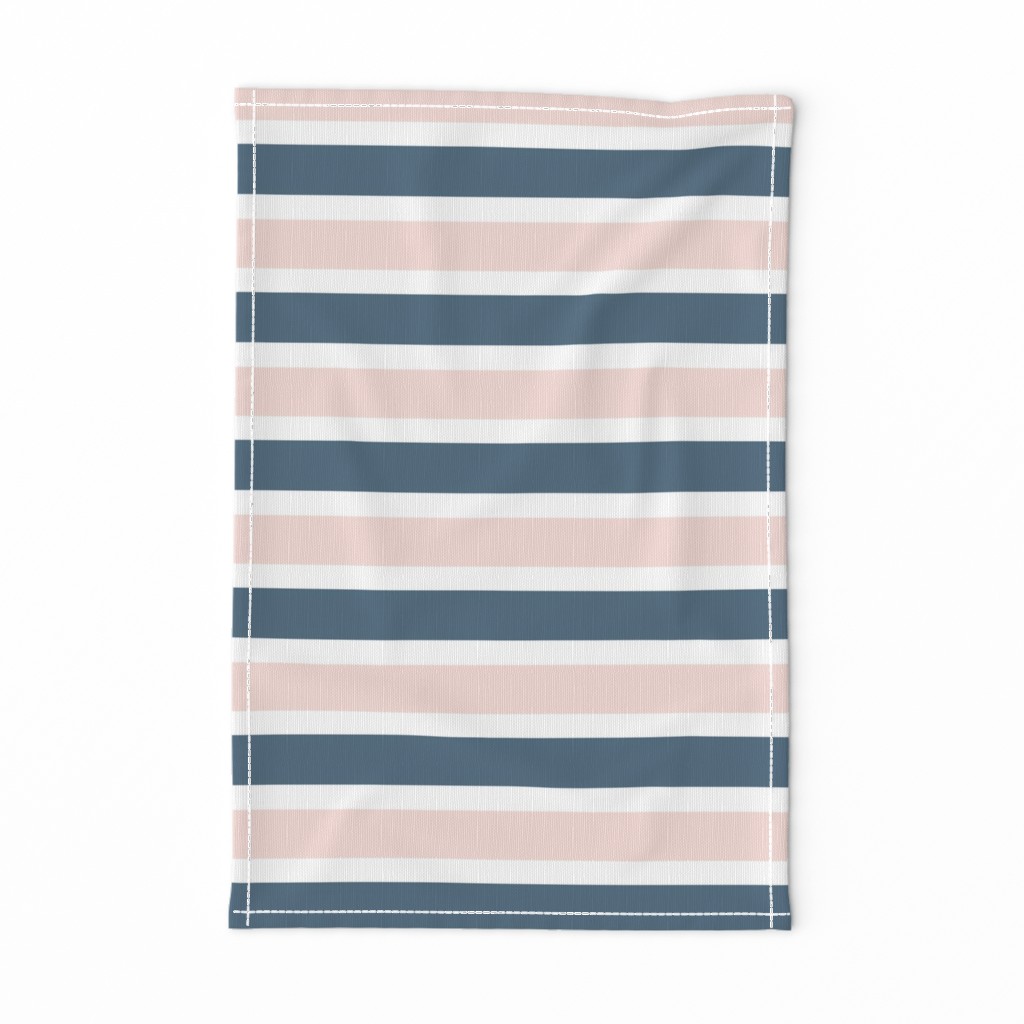 Blush and Blue Stripe  - Blush and Blue Floral Collection