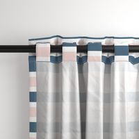 Blush and Blue Stripe  - Blush and Blue Floral Collection