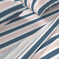 Blush and Blue Stripe  - Blush and Blue Floral Collection