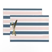 Blush and Blue Stripe  - Blush and Blue Floral Collection