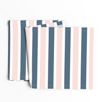 Blush and Blue Stripe  - Blush and Blue Floral Collection