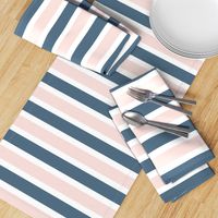 Blush and Blue Stripe  - Blush and Blue Floral Collection