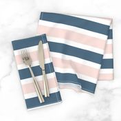 Blush and Blue Stripe  - Blush and Blue Floral Collection