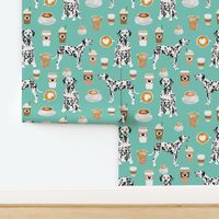 dalmatians cute mint coffee fabric best dalmatian dog print fabric dalmatian fabrics cute mint coffee design - smaller