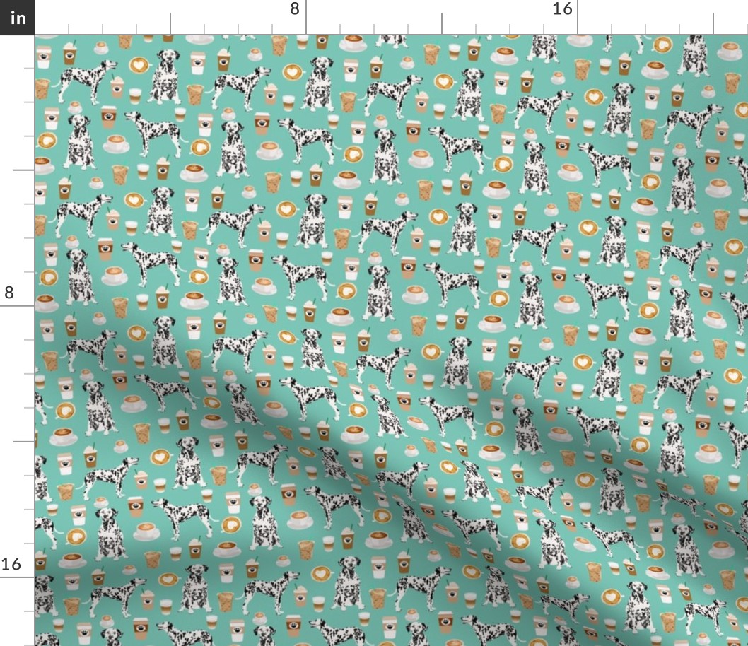 dalmatians cute mint coffee fabric best dalmatian dog print fabric dalmatian fabrics cute mint coffee design - smaller