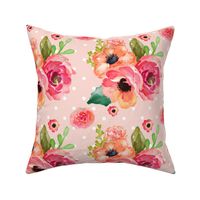 9" Floral Polka in Pink