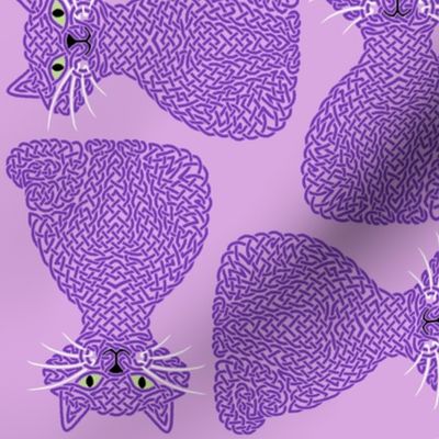 Knotty Cat - purple, big
