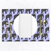 Elephant on Purple 1