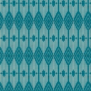 West End - Teal Geometric Smaller Scale