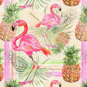 PREPPY PINEAPPLES AND FLAMINGOS