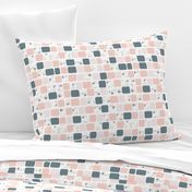 Light Floral In Brick - Blush and Blue Floral Collection