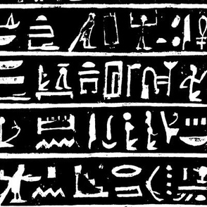 Hieroglyphics on Black // Large