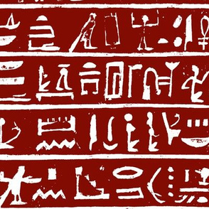 Hieroglyphics on Maroon // Large