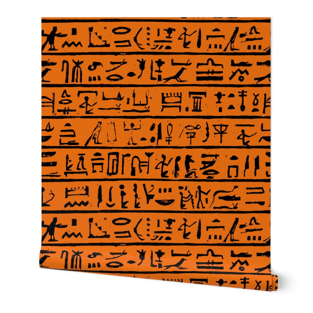 Hieroglyphics on Orange // Large