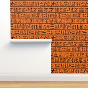 Hieroglyphics on Orange // Large